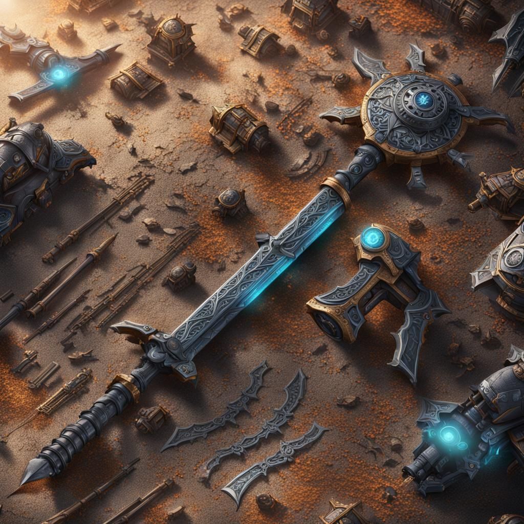 Detailed Weapon in Fantasy Concept Art