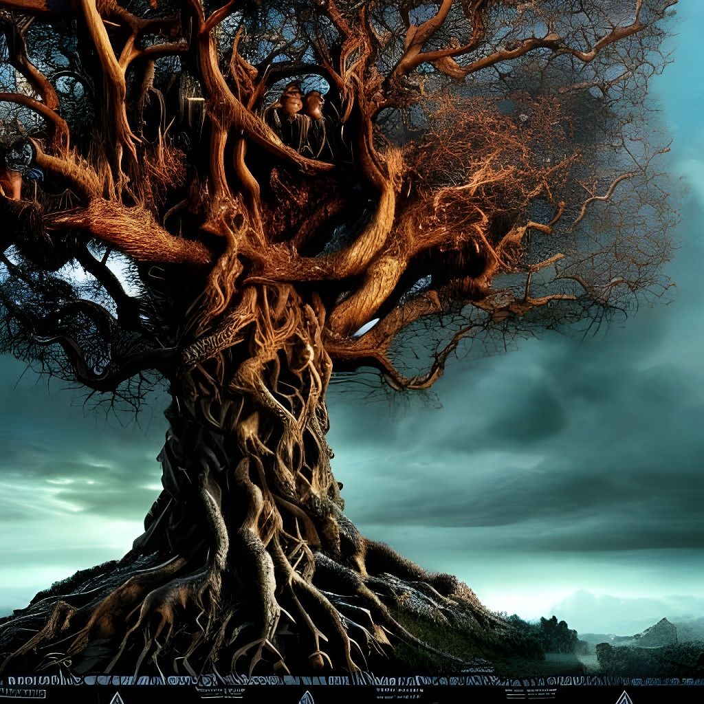 Detailed Tree of Life Digital Painting