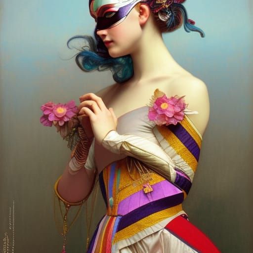 Harlequin woman I