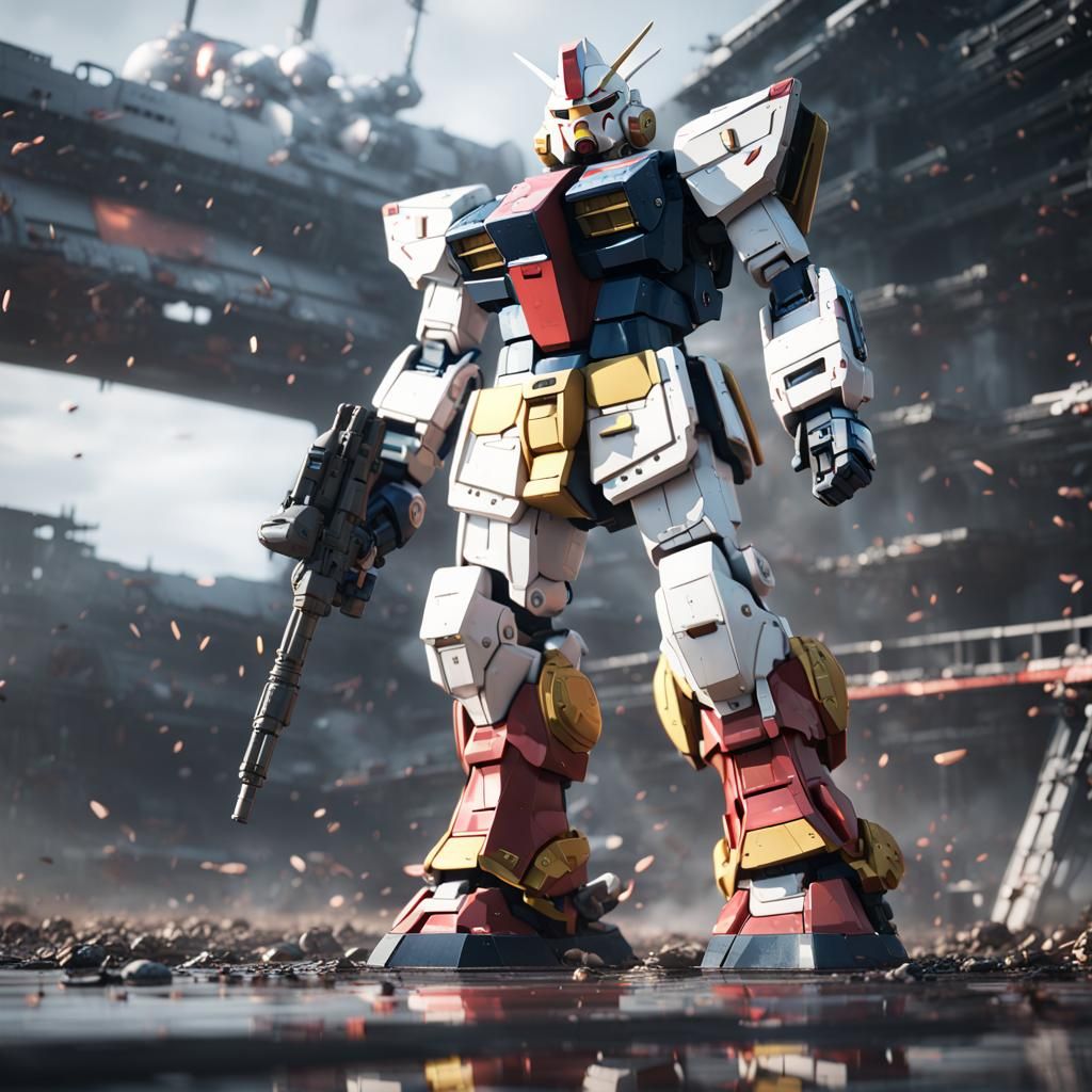 Gundam vs Zaku: Epic Sci-Fi Battle in 8K