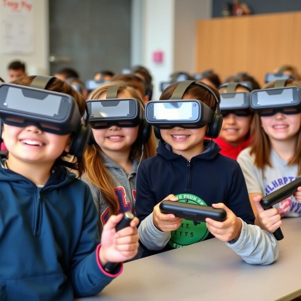 Third Graders in Augmented Reality Learning Adventure