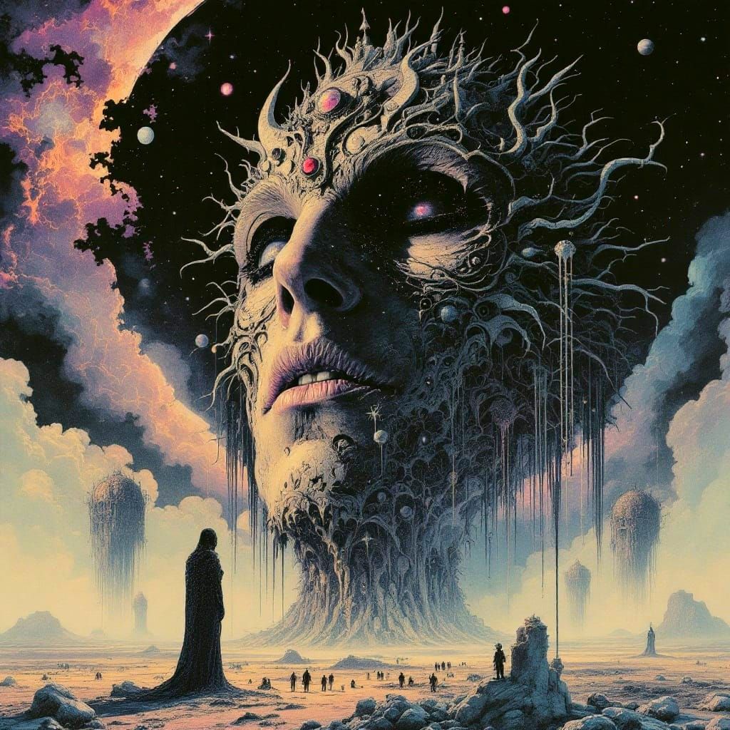 Cosmic Apocalypse in Baroque Retrofuturist Style