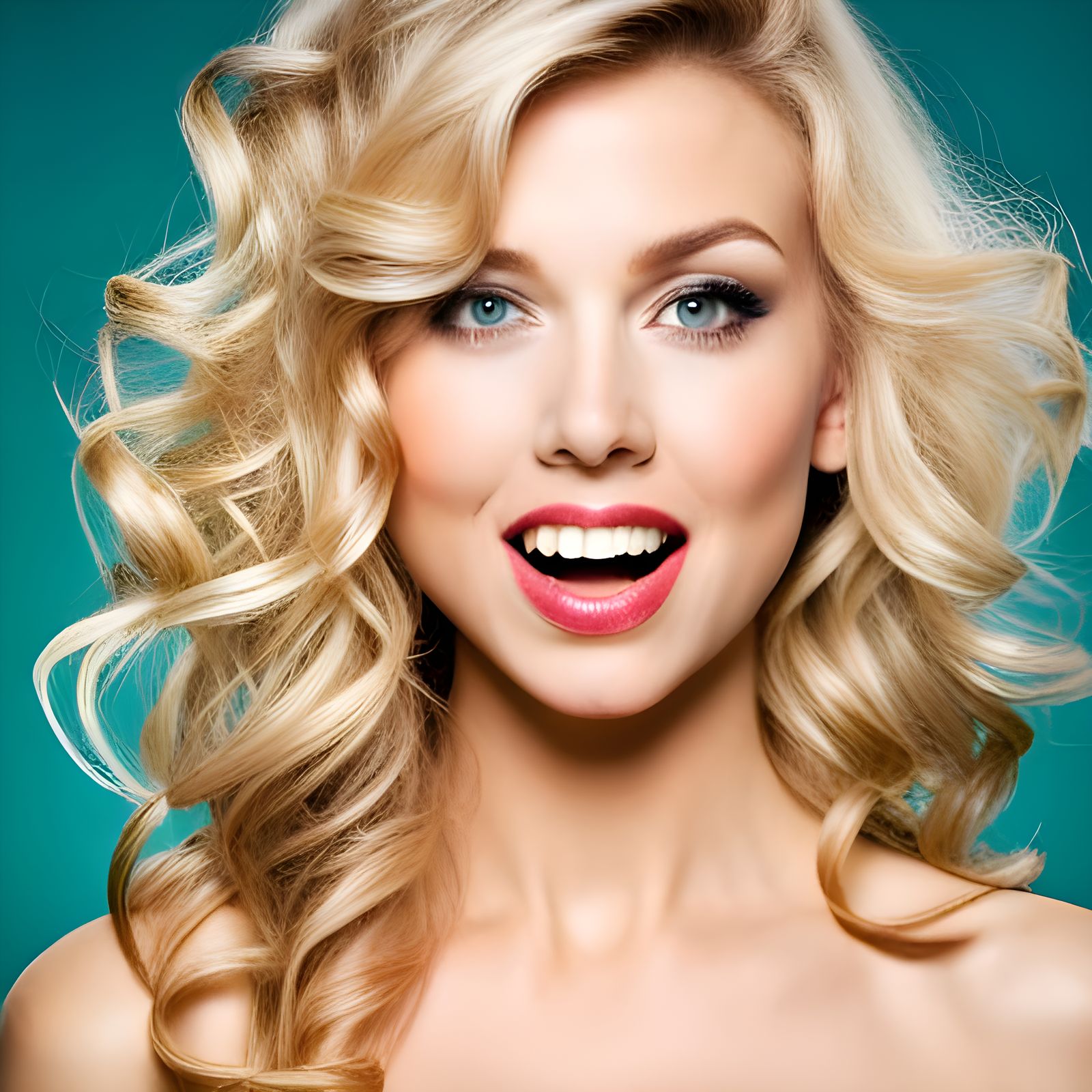 Portrait of a Beautiful Blond Woman