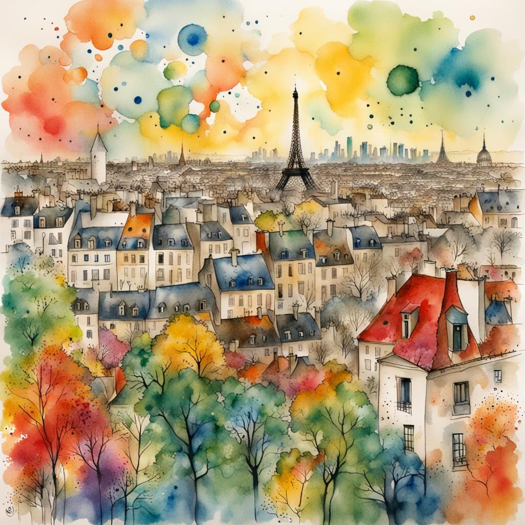 City Landscape #122 Paris postcard