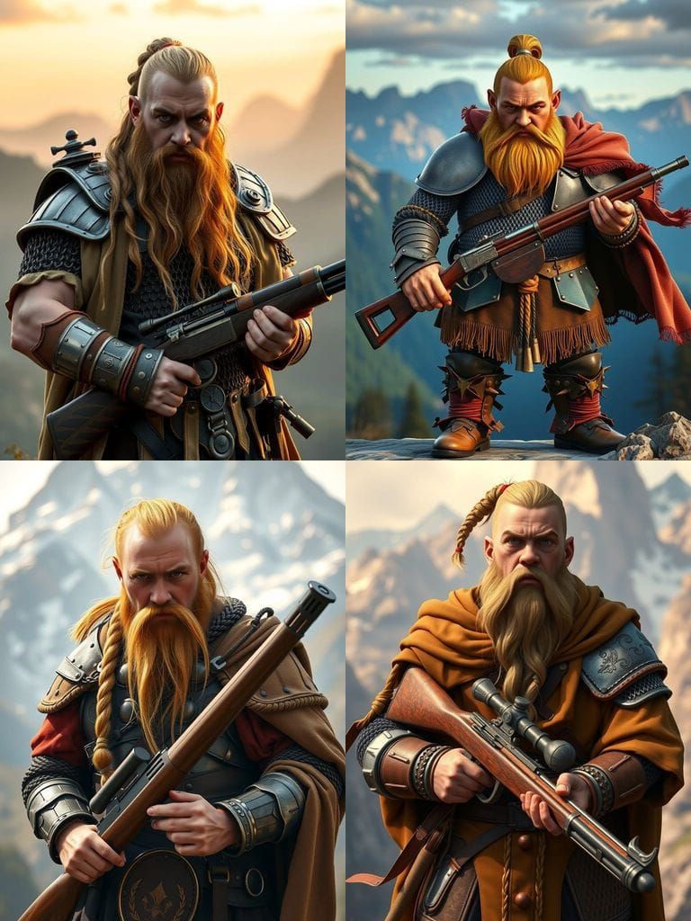 Photo-Realistic Fantasy Dwarf in Cinematic Armor