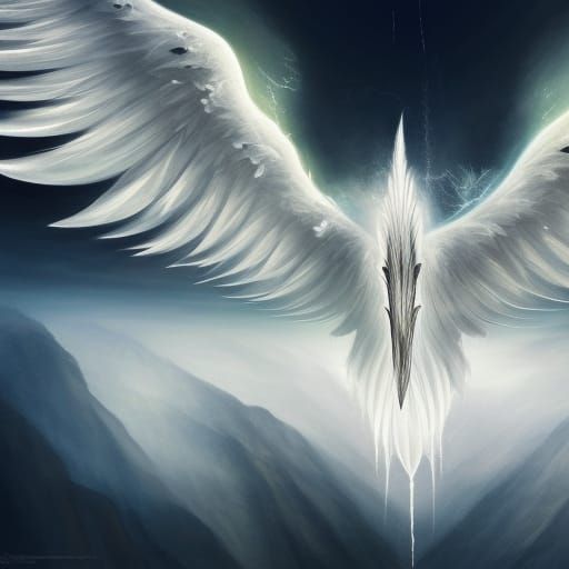 Angelic and Demonic Wings in Detailed Matte Painting