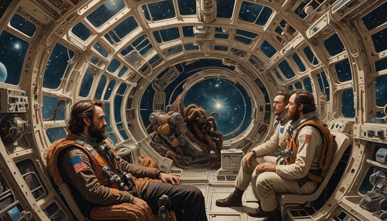 Spacecraft Airlock Scene in Hyperrealism