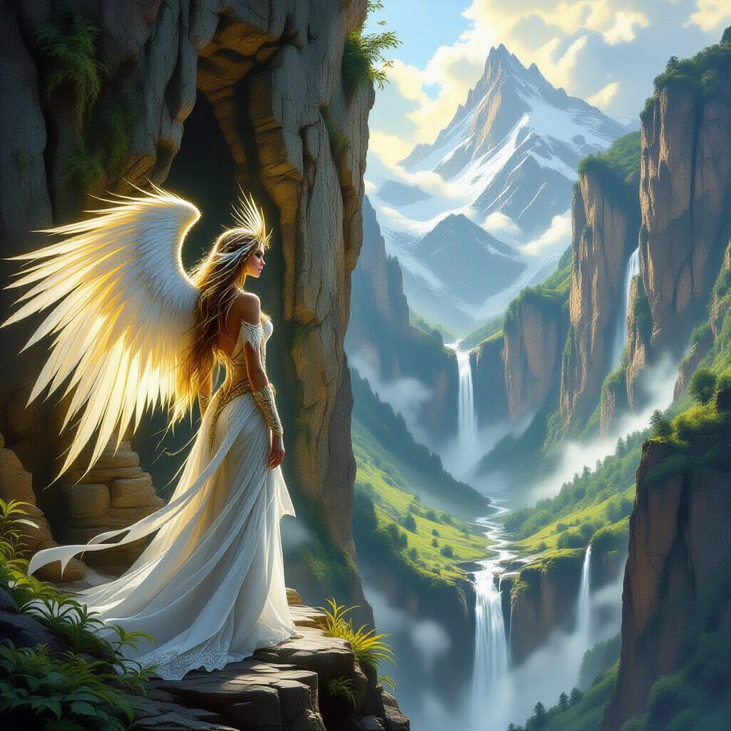 Majestic Guardian of Hidden Mountain Temple