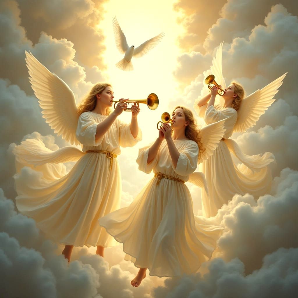 Angels Ascend to Heaven's Gates