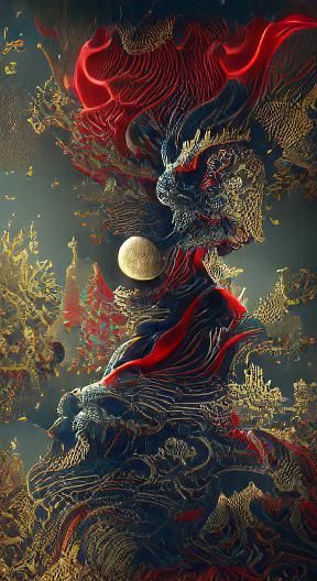 Mephisto Demon Tarot Card in Gothic Illustration Style