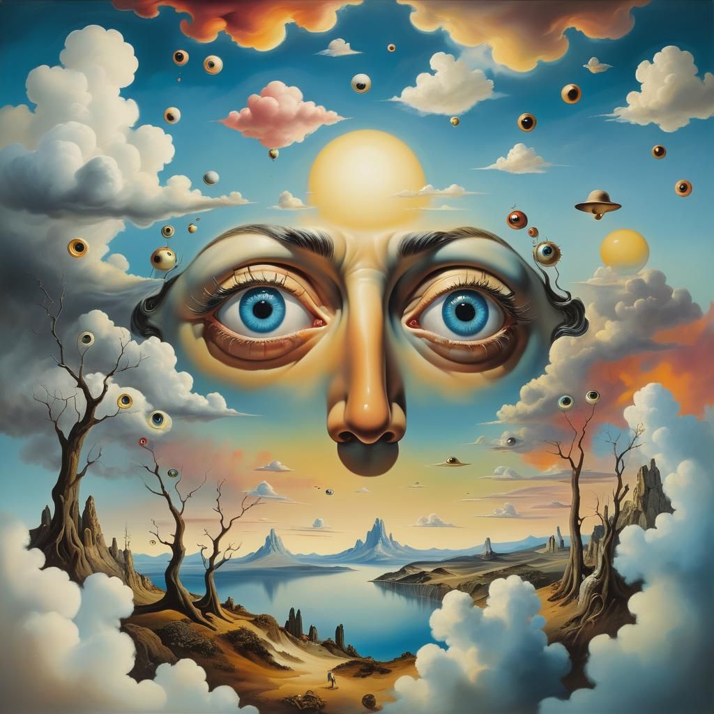 Surreal Eyeholes Reveal Fantastical Worlds