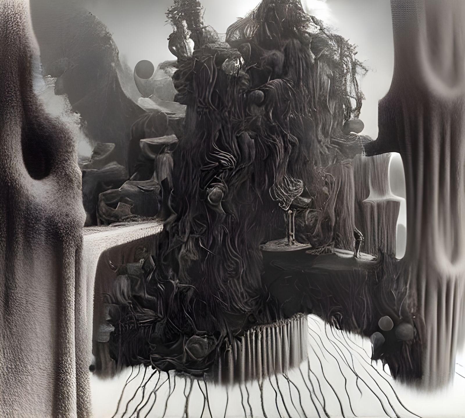 Macabre Eldritch Horror in Beksiński Style