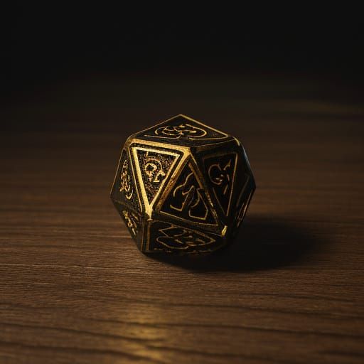 High-Contrast, Moody Dice Still Life Photography in Golden T...