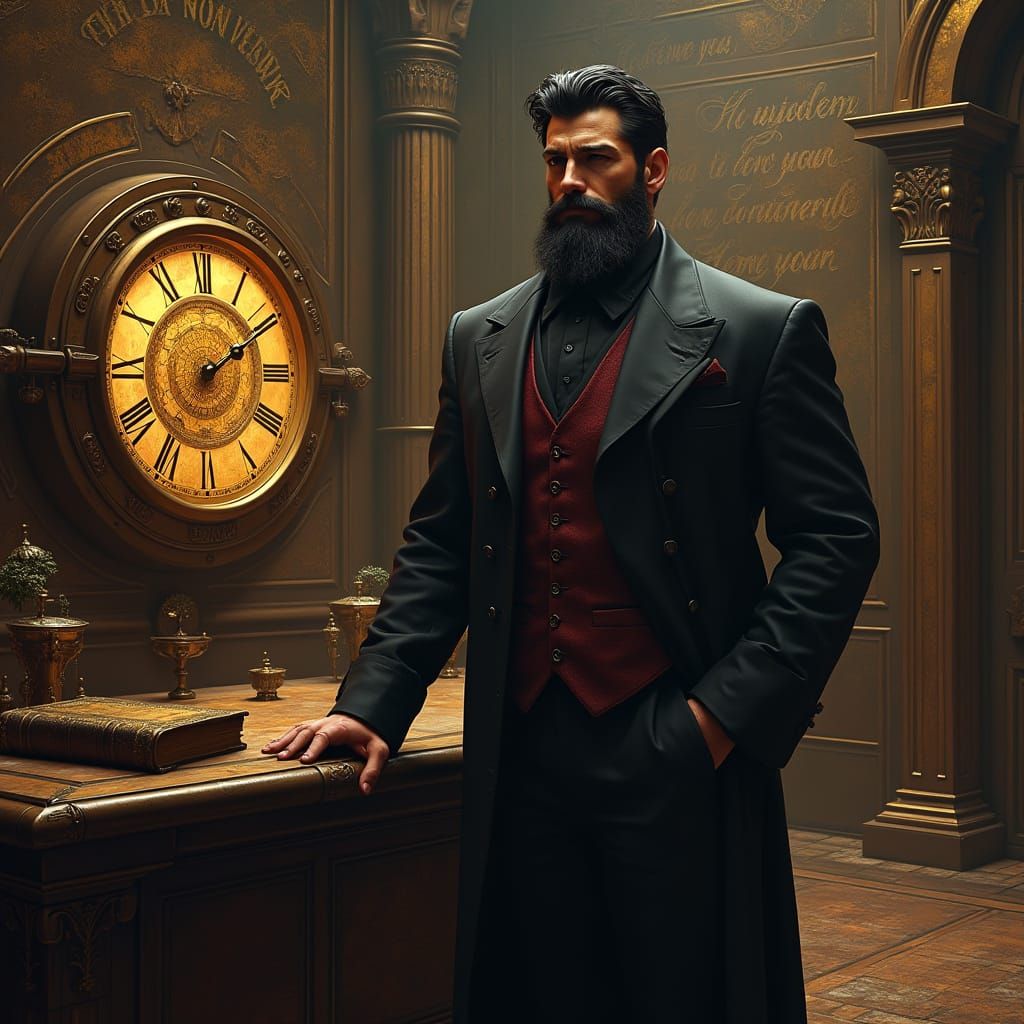 Victorian Gentleman Dominates Opulent Bank Vault