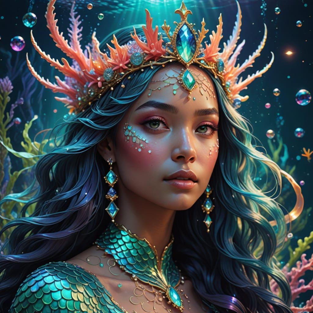 Glimmering Majesty in Shimmering Astral Cosmic Illustration