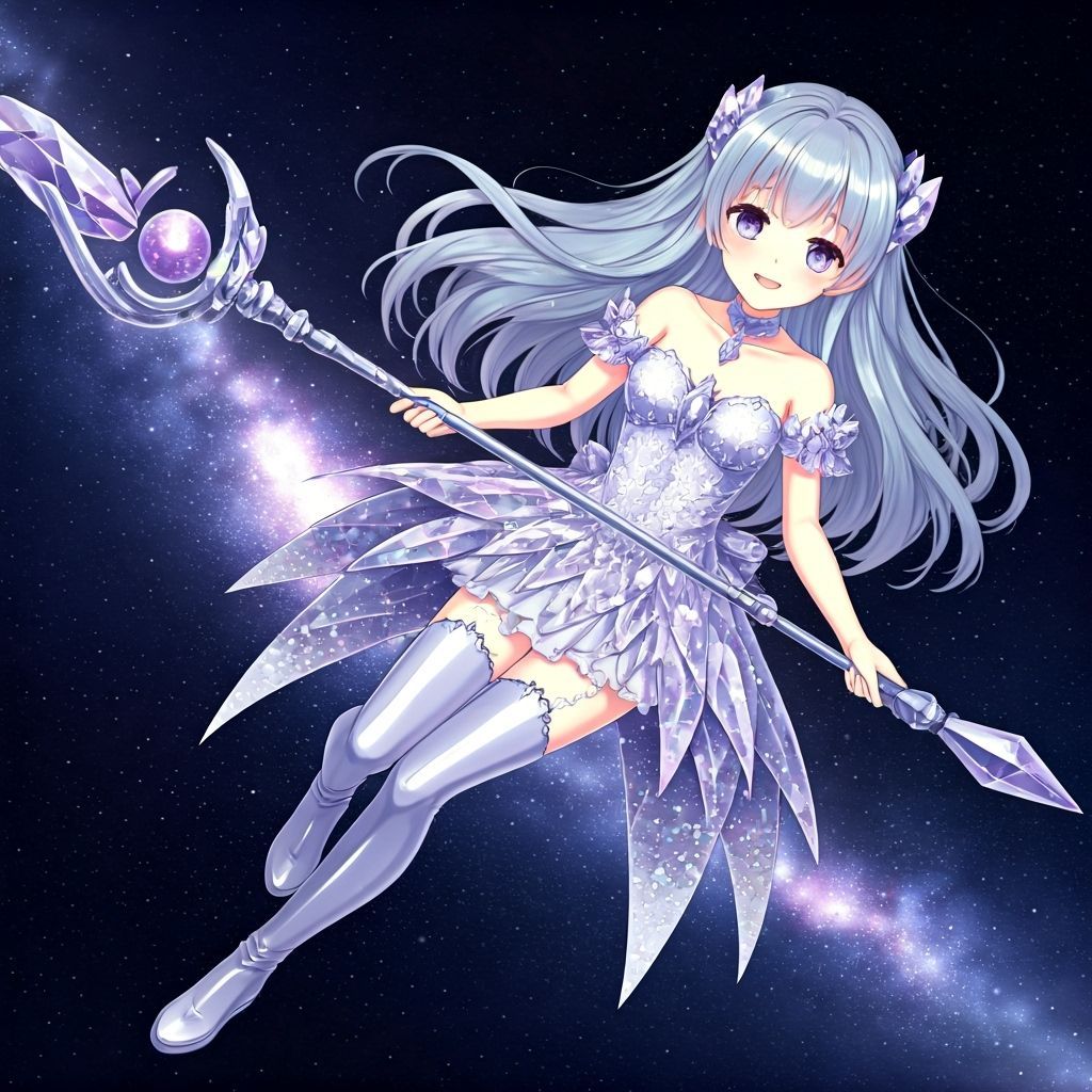 Magical Girl Floating in Space, Dreamy Manga Art