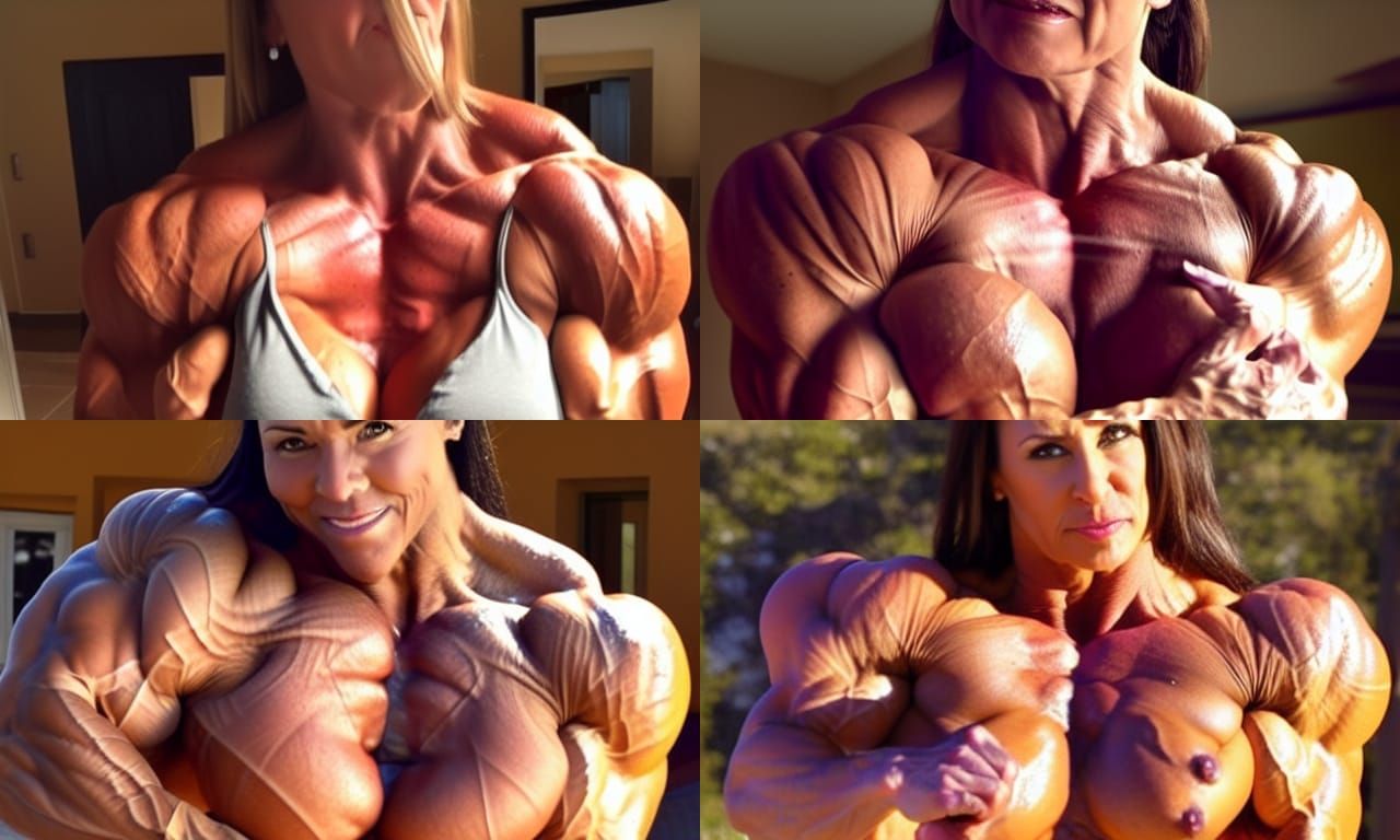 Muscular Bodybuilder Woman with Ripped Physique
