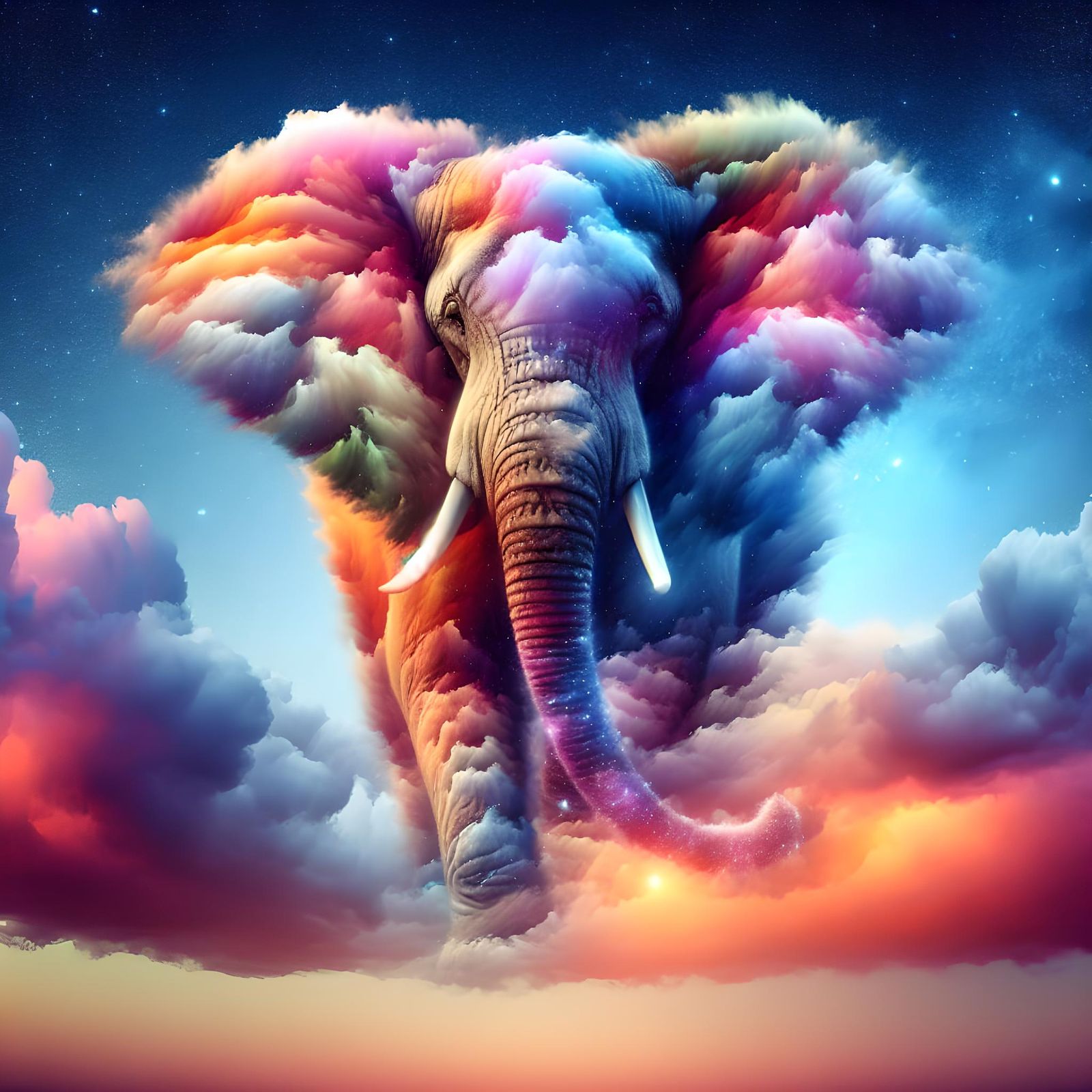 Cloud Elephant: A Photorealistic Sky Creature
