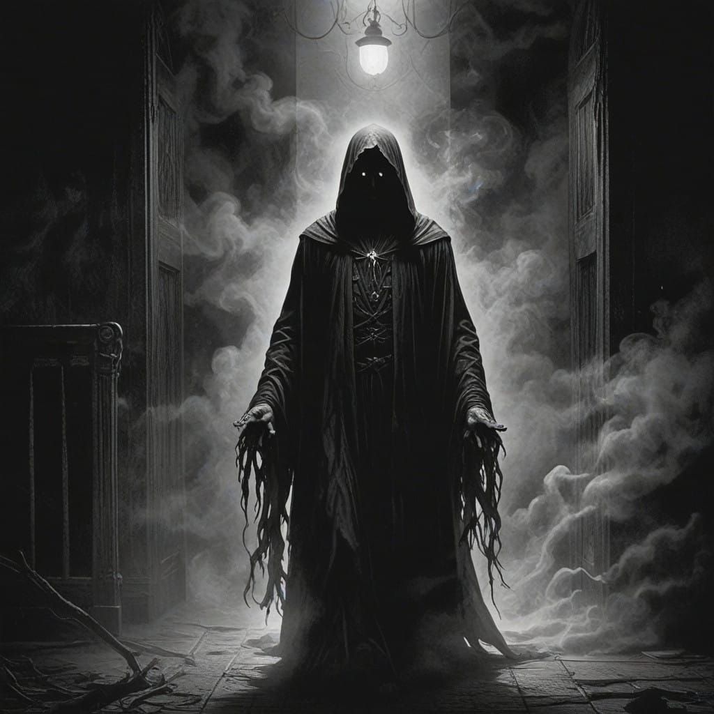 Ethereal Specter in Flickering Candlelight