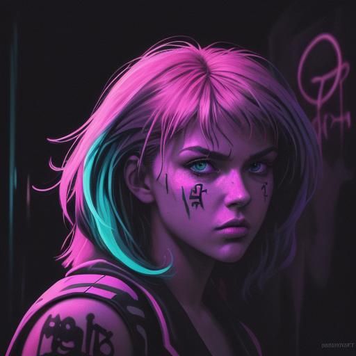 Dramatic Graffiti Art in Hyperrealistic Splash Style