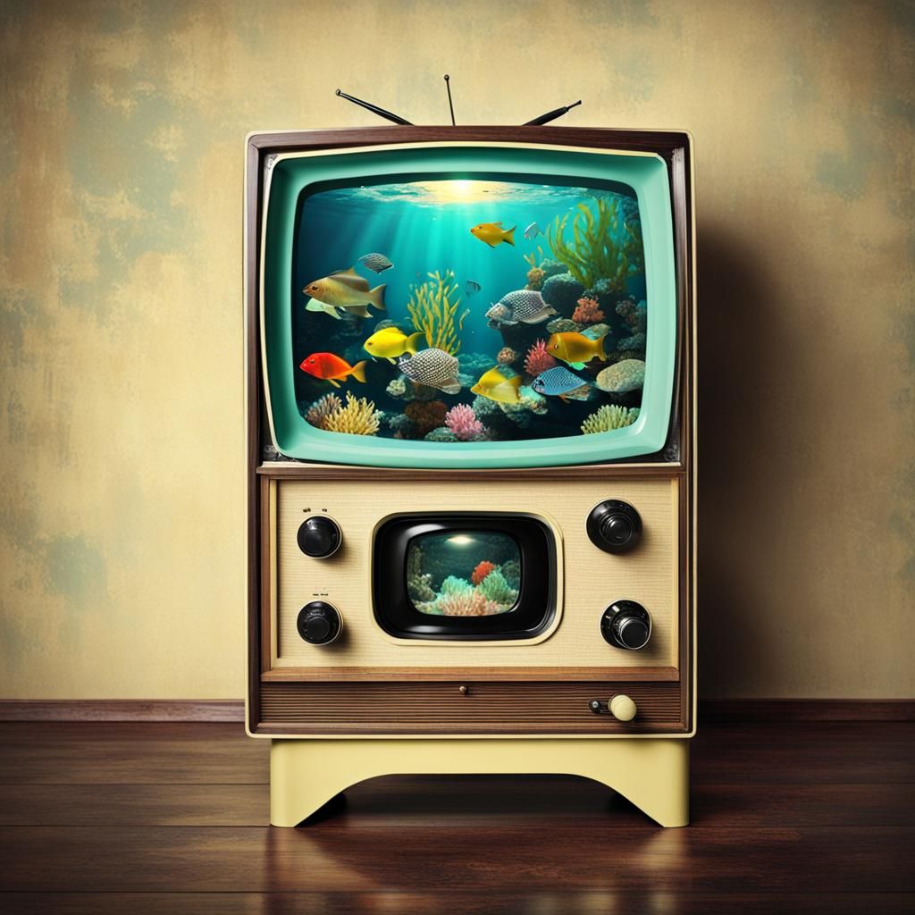 Vintage TV Aquarium Conversion