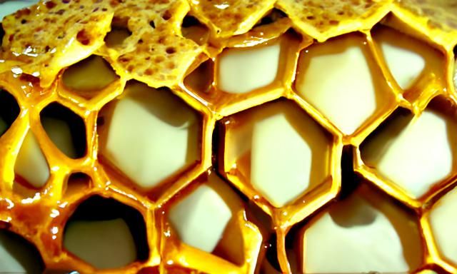Golden Honeycomb Close-Up