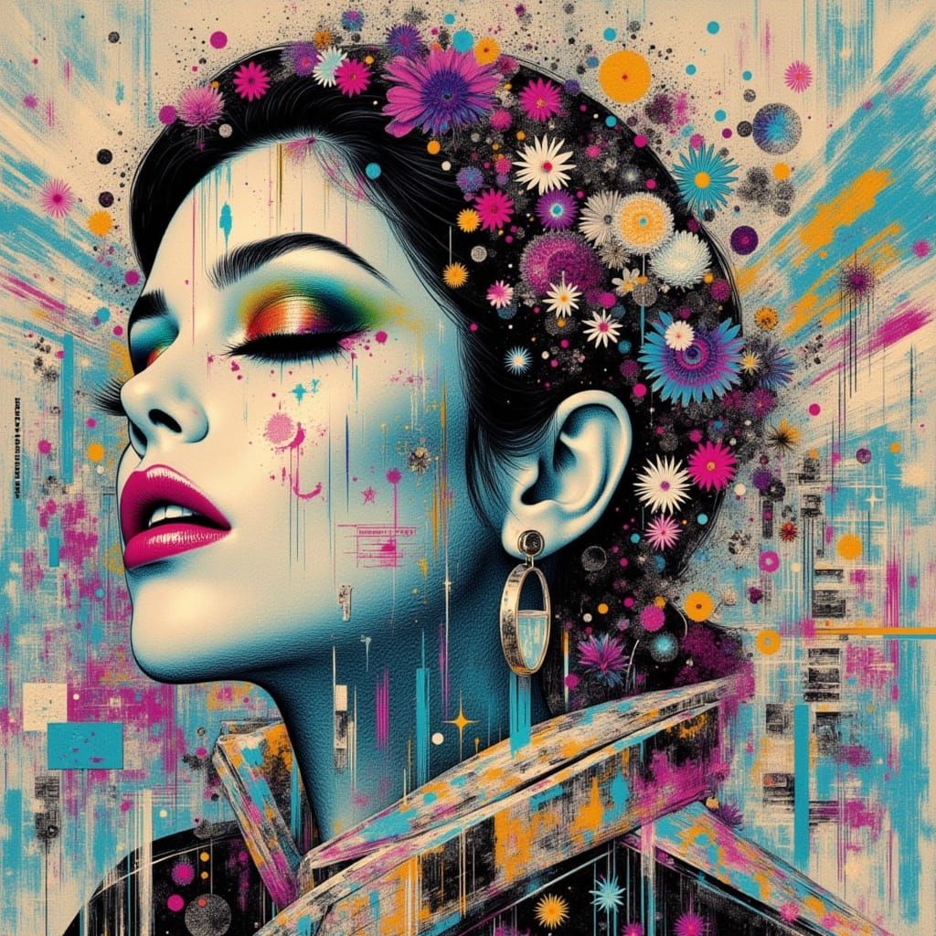 Cyberpunk Cityscape in Neon Hues