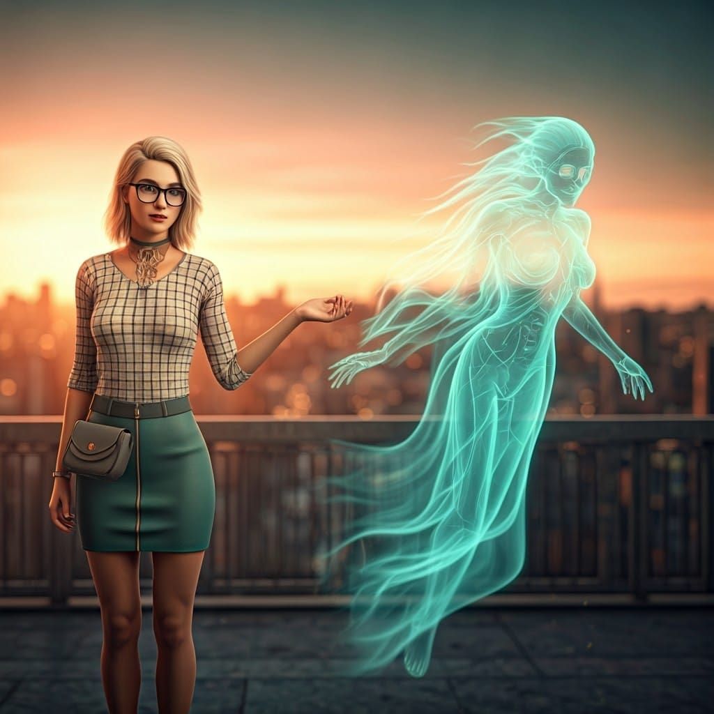 Blonde Goddess Surrounded by Ethereal Energy