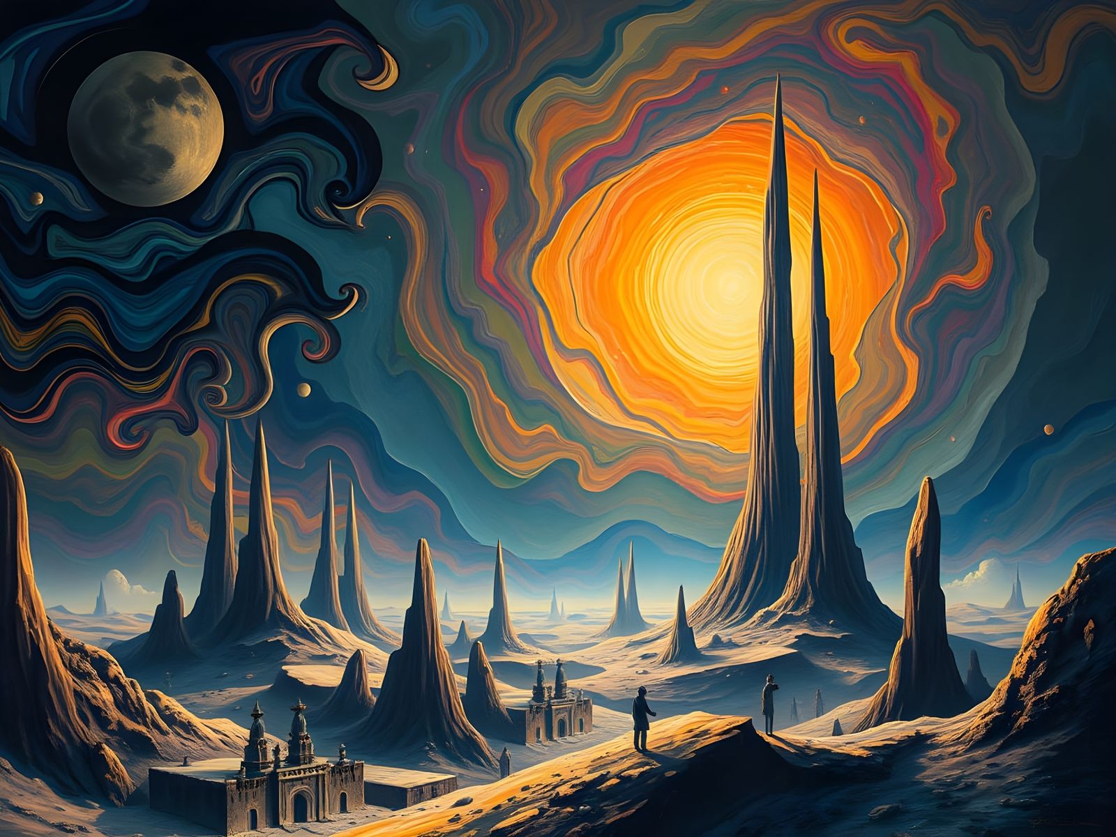 Surrealistic Dreamscape in Abstract Expressionism