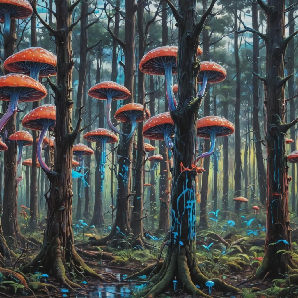 Graffiti Art: Technology-Infused Forest Ecosystem