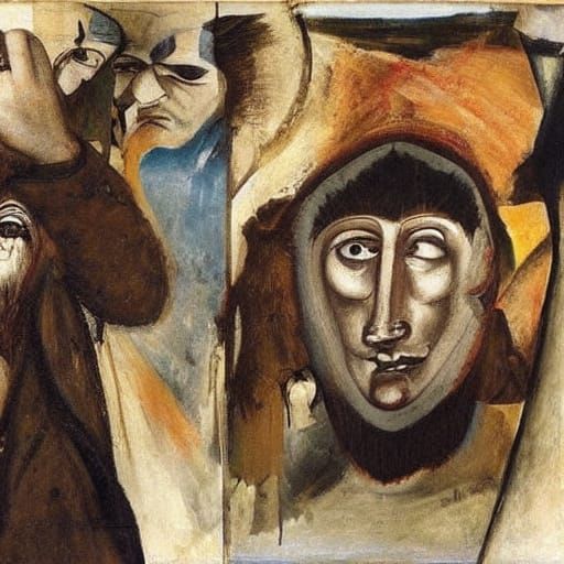 Expressionist Portrait of a Confused Man