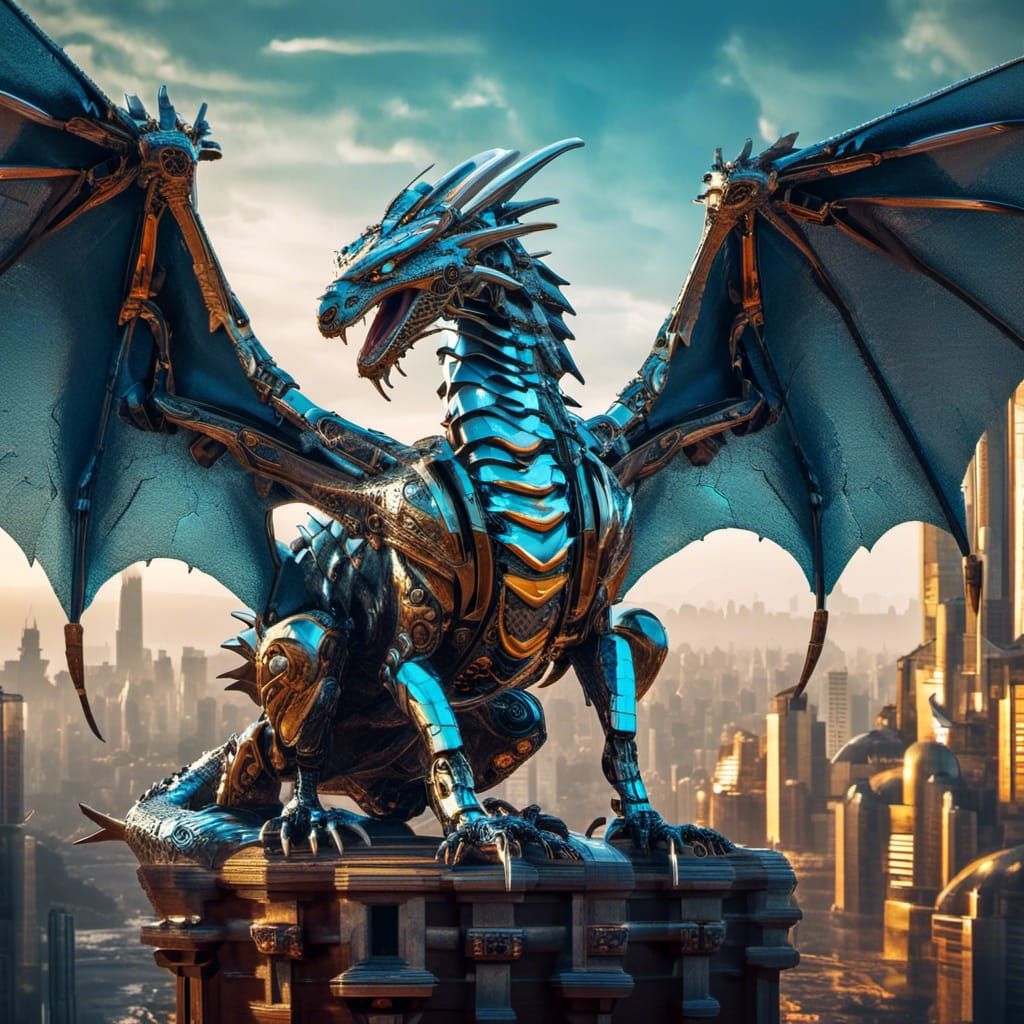 Steampunk Cyber Dragon
