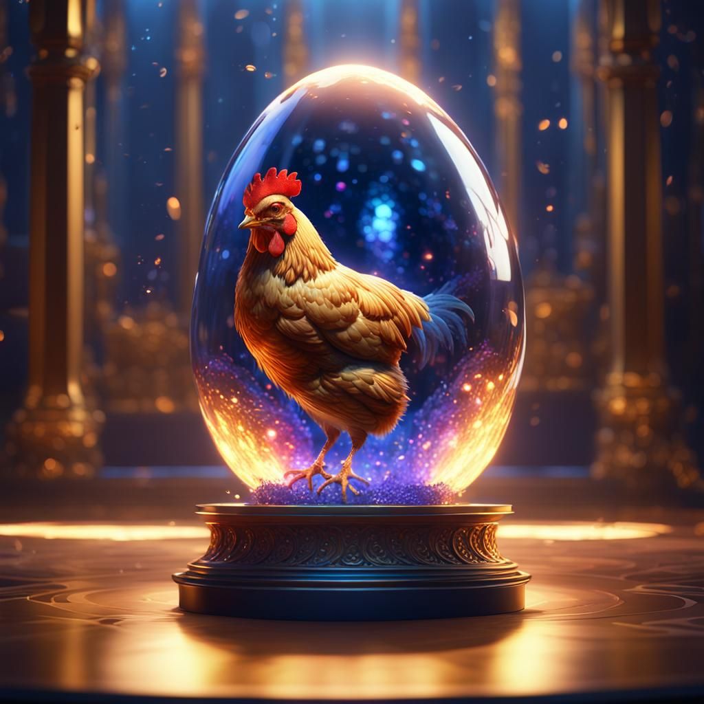 Chicken in Glass Egg: Fantasy Concept Art