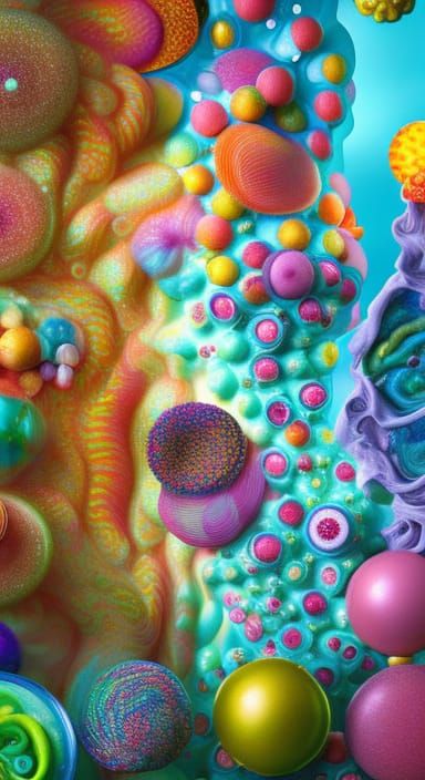 Brain's Illusion in a Candy Shop Network, Digital Art