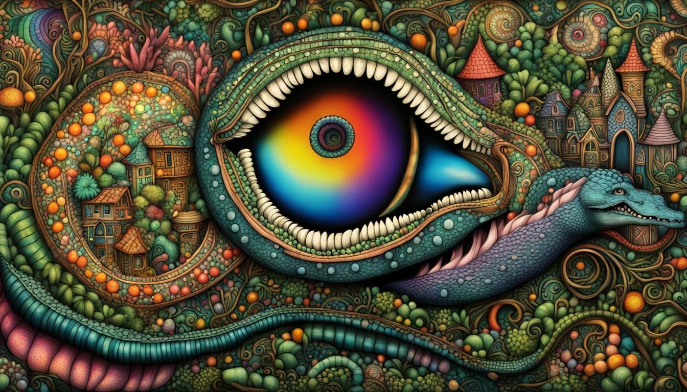 Fairy Town in Crocodia: Quantum Zentangle