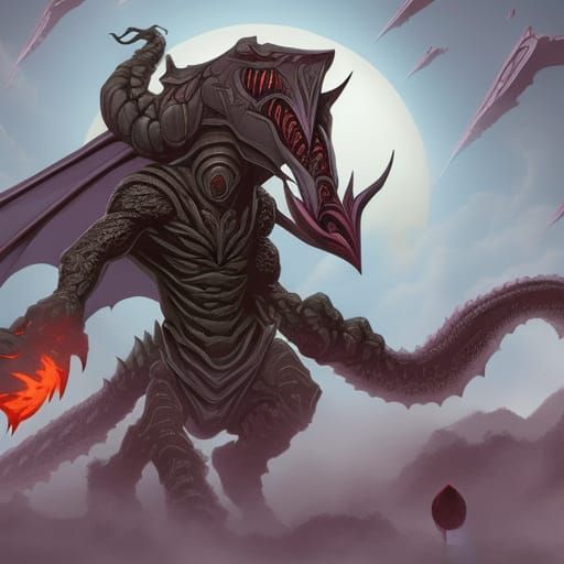 nyarlathotep haunter thing sinister by Greg Rutkowski