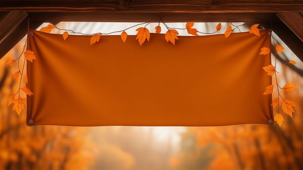 Blessed Thanksgiving Banner in Digital Art Style