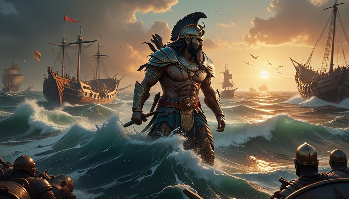 Egyptian Warriors Clash with the Mysterious Sea People