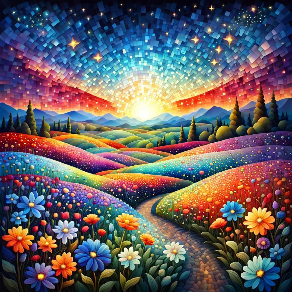 Magical Mosaic Landscape