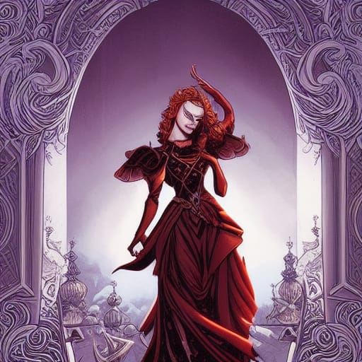 Dark Evil Fairytale Princess in Comic Book Art