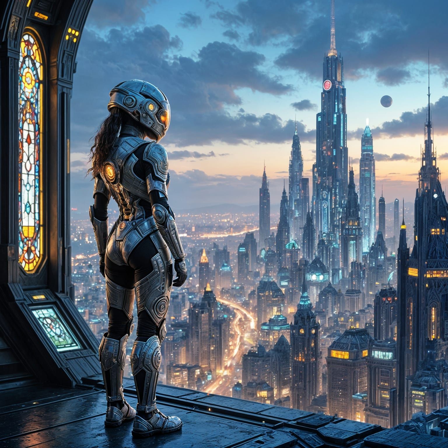 Epic Sci-Fi Landscape in Clay Art Style