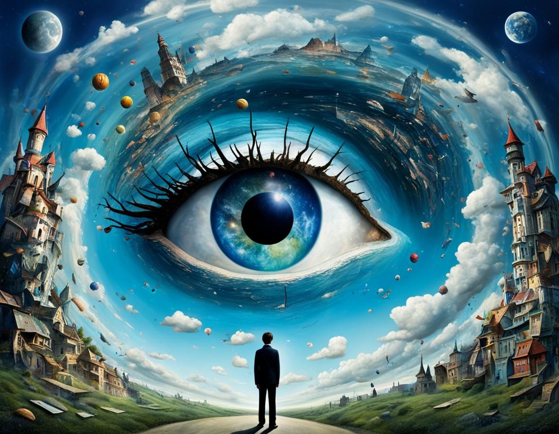 Distorted Reality: A Surreal Abstract Dreamscape