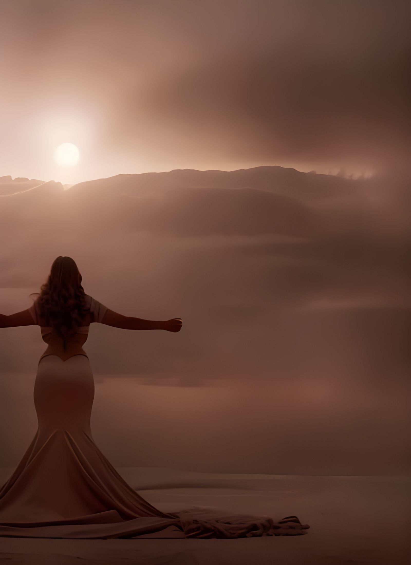 Stunning Woman Waking Up: Digital Matte Painting