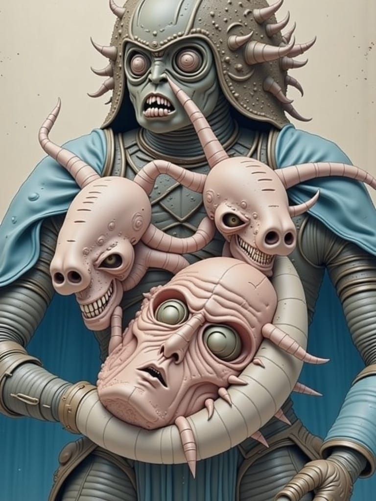 Mandalorian Bounty Hunter Triumphant with Head