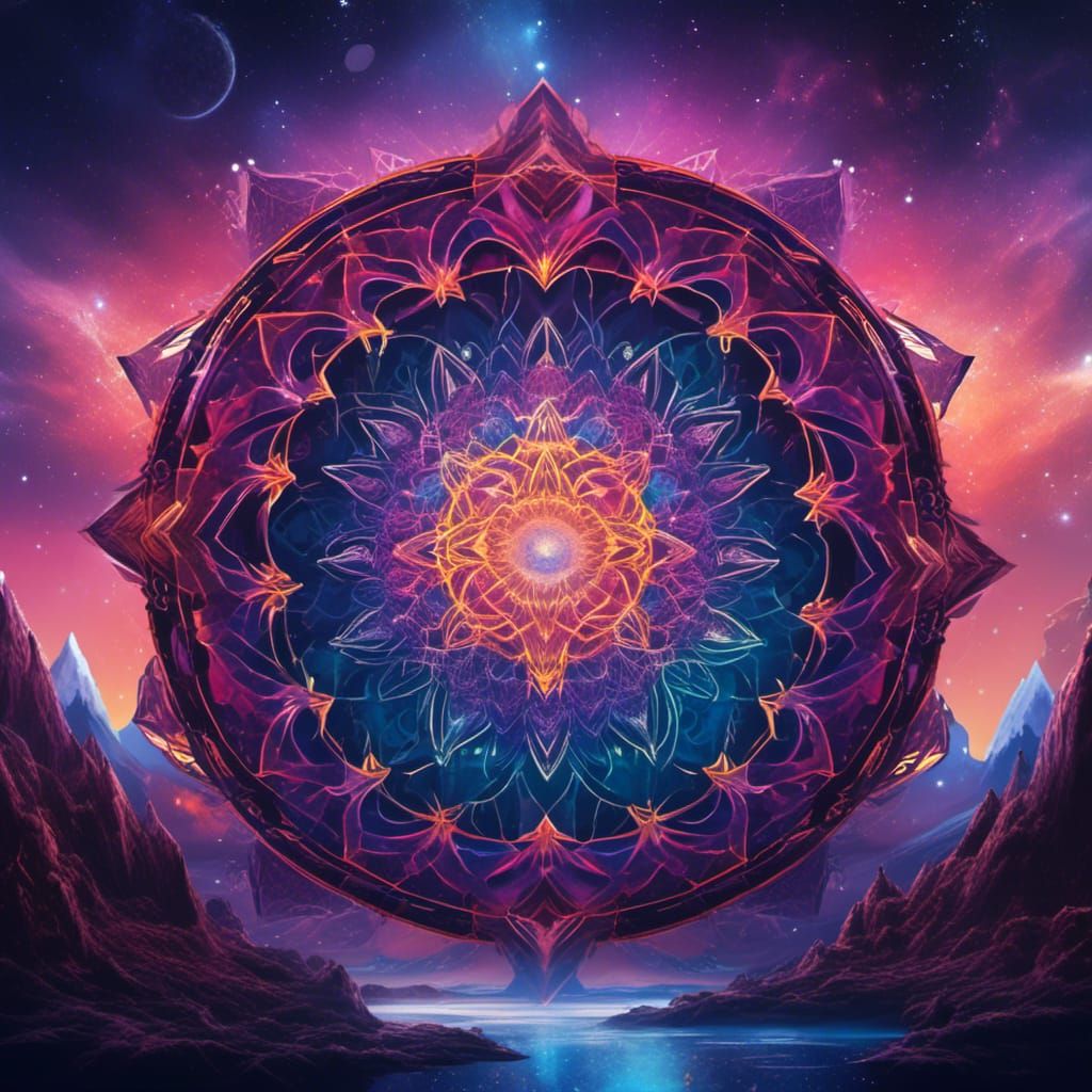 Intricate Mandala Concept Art in Deep Color