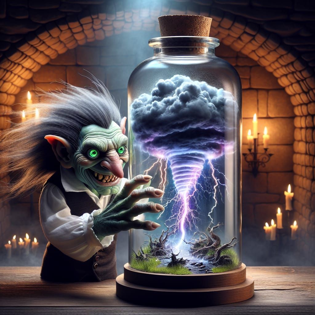 Evil Scientist Trolls Weather with Mischief, Amidst Dark, Il...