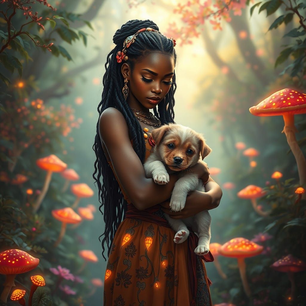 SZA in Whimsical Forest Fantasy