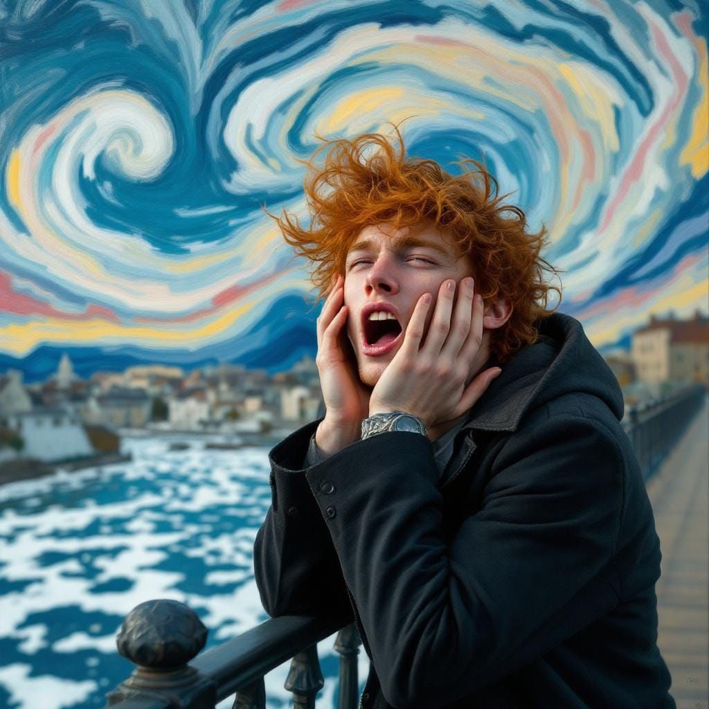 Recreation of "The Scream" by Edvard Munch