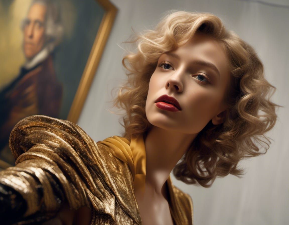 20th Century Painting Characters at Party