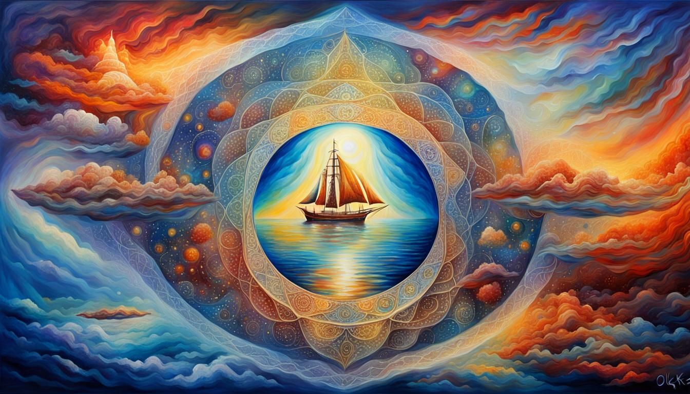 Abstract Infinite Consciousness Dreamscape Painting